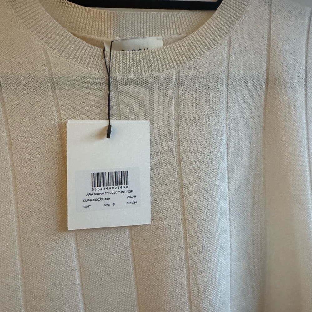 DISSH White Sleeveless Crew Neck Sheath Top - Picture 6 of 8